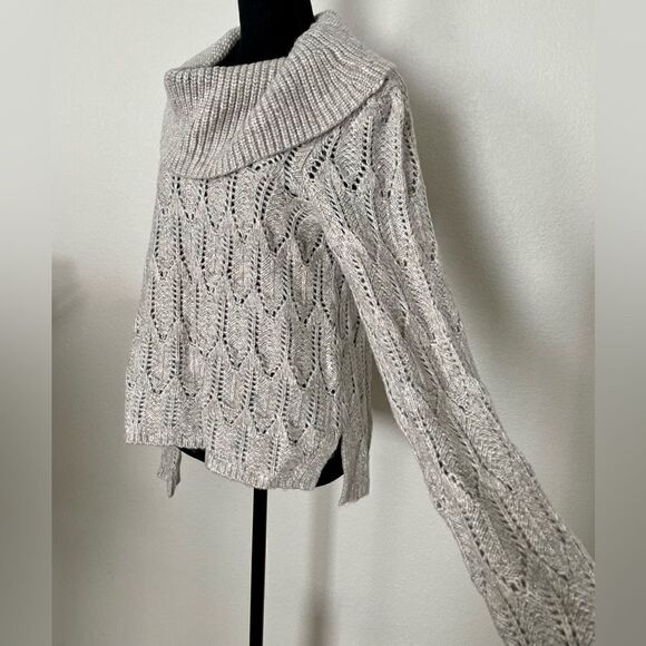 NWT White House Black Market Cowl Neck Lurex Sweater - Picture 4 of 13